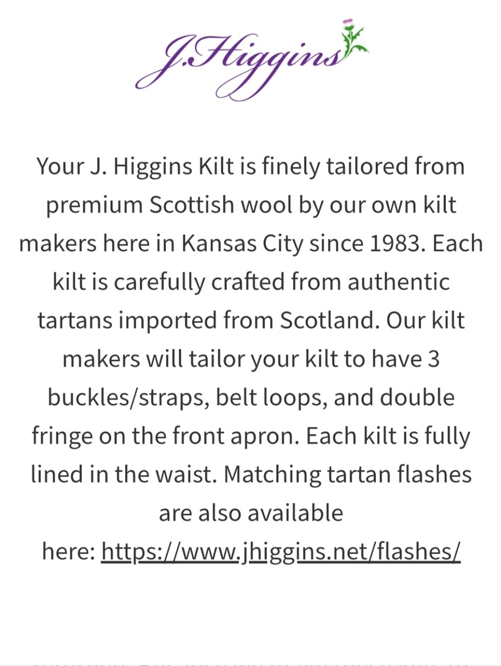 J. Higgins Clan Macbeth Modern Tartan Plaid Heavy Weight Wool Custom Dress Kilt - Picture 16 of 16